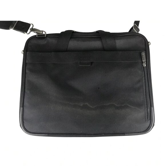 Targus Black Unisex Crossbody Adjustable Strap Inner‎ Pockets Laptop Bag Sz M - Picture 7 of 15